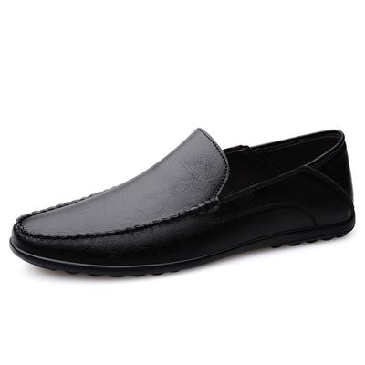 Fashion New Large Size 100% Cowhide Men Leather Shoes Fashion Thick Soled Business Casual Leather Shoes for Men Sports Light Men Loafers