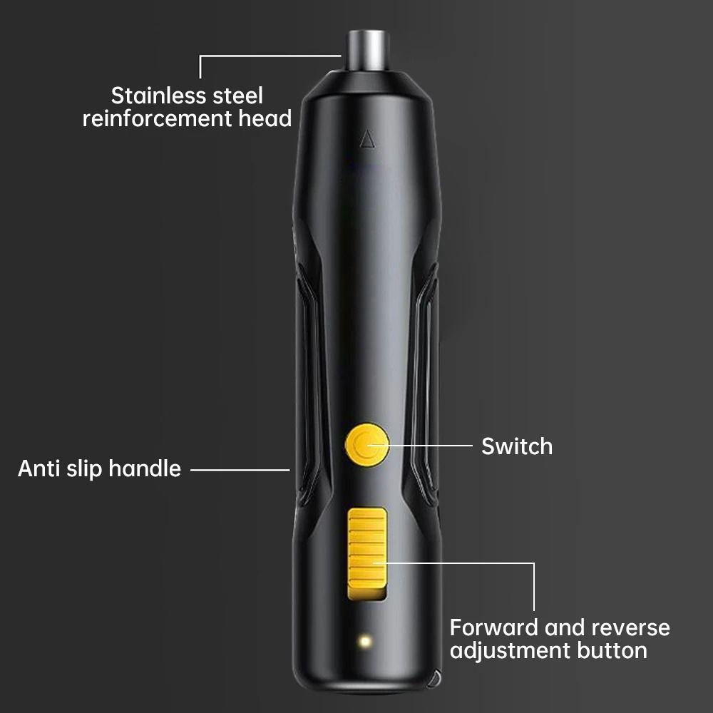 15Pcs Cordless Electric Screwdriver Set with 13Pcs Bit Hand Drill Power Tool Maintenance Repair