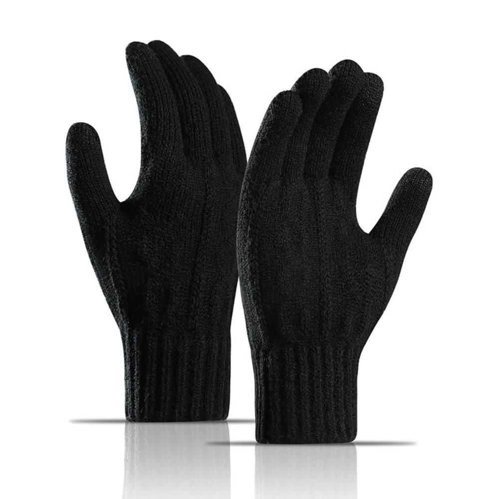Jacquard Knit Touchscreen Gloves Synthetic Fabric Knit Gloves New Winter Gloves Outdoor Activities