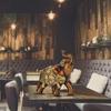 Elephant Shape Resin Ornament Wood Grain European Style Home TV Cabinet Craft Decoration Gold S