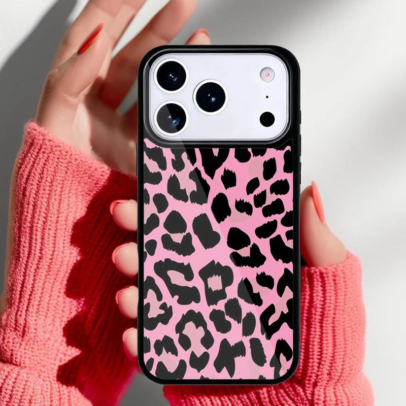 Leopard Print Phone Case for iPhone 17 16 15 14 13 Pro Max Back Cover for 12 11 Pro Coque