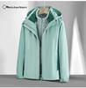 Autumn & Winter 3-in-1 Couple's Fleece-Lined Jacket Set: Detachable, Thickened Outdoor Mountaineering Coat for Men & Women