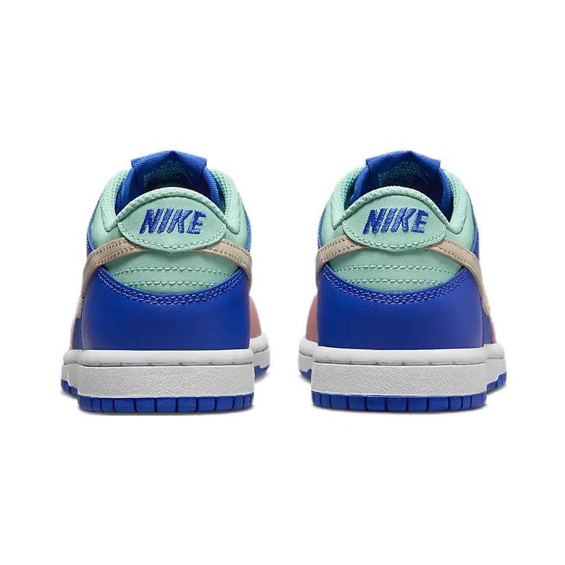 Nike Dunk Low SE PS Salmon Toe Kids Sneakers Blue Hyper-Royal Emerald-Rise DZ2874-400