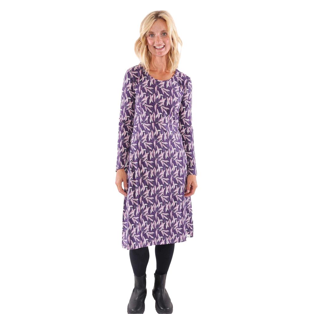 Lazy Jacks Womens/Ladies Barley Long-Sleeved Midi Dress