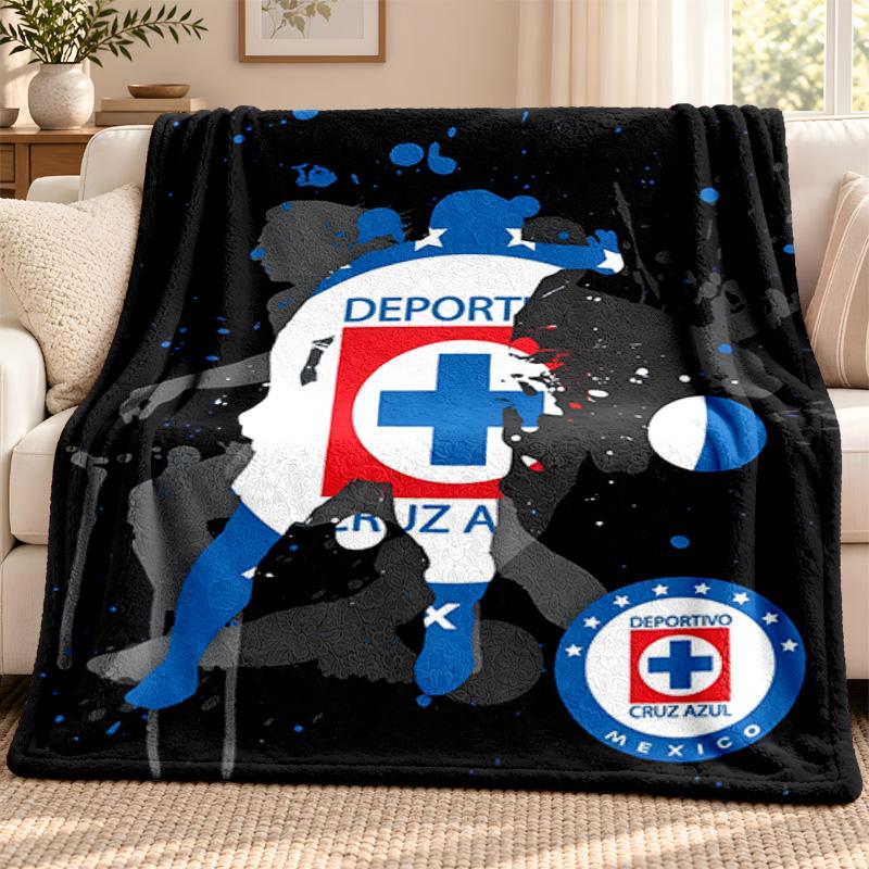 CruzAzul blanket Flannel Blanket Soft Cozy Plush Throw for Sofa Bed Lightweight Home Decoration Outdoor camping