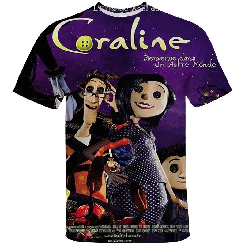 Maglietta Grafica Vintage Spettrale di Coraline Unisex Manica Corta
