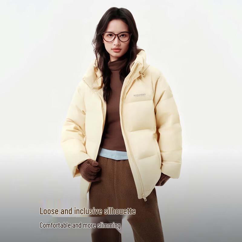BOSIDENG B250245112XS Short Hooded Loose Goose Down Jacket