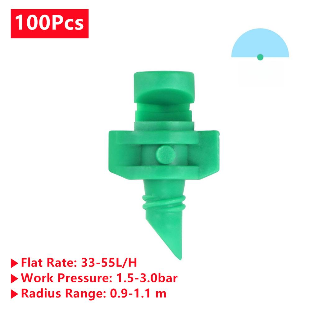 Refraction Nozzle and Spiked Holder Kit 90/180/360 Degree Spraying Head for Garden Lawn Drip Irrigation Micro-Spraying 20/100Pcs