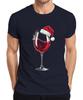 Wine Glass Santa Hat Red Wine Xmas Gift Wine Party Unisexs TShirt