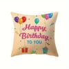 Birthday celebration theme digital printing pillow cover Short plush Suitable living rooms bedrooms sofas throw cushion cover