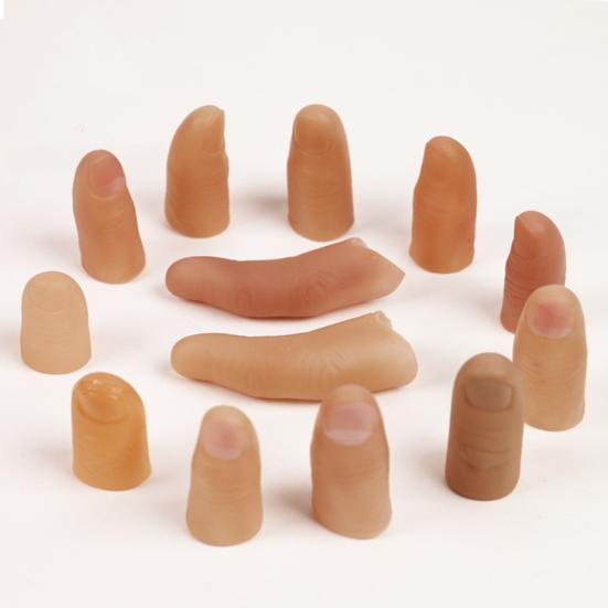 Realistic Fake Thumb Covers Soft Glue Skin-friendly Thumb Caps Prosthetic Fingers for Costume Pranks
