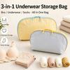 3 in 1 Travel Organizer Bag Portable Travel Underwear Storage Organizer Cosmetic Makeup Case Toiletry Bag for Women Home Storage Business Trip Gift