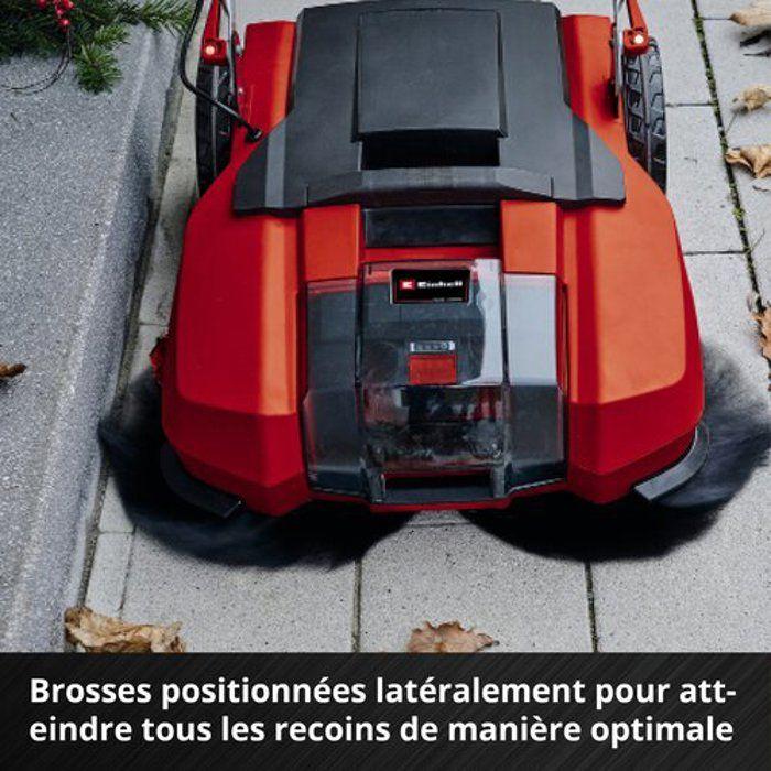 Einhell balayeuse sans fil te-sw 18/610 li-solo pxc (18v, collecteur de 20 litres) livré sans batterie ni chargeur