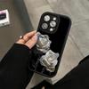 Rose Water Drop Phone Case for Apple iPhone 15Plus/16ProMax/XS - Drop-Proof, Soft, Niche Design.