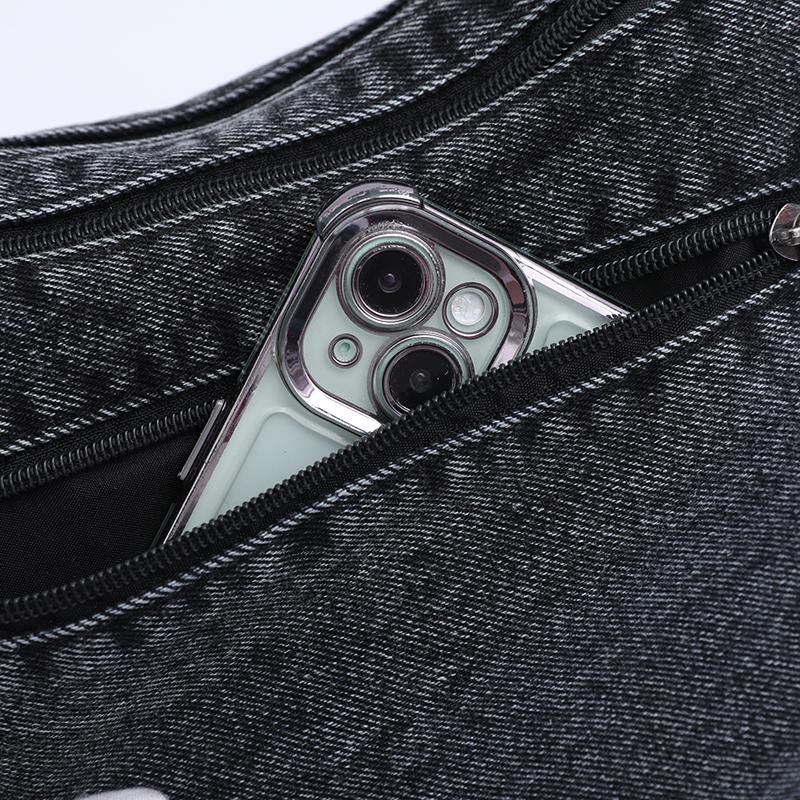 Vintage Denim Bag Multi-layer Crossbody Bag Women's Shoulder Bag