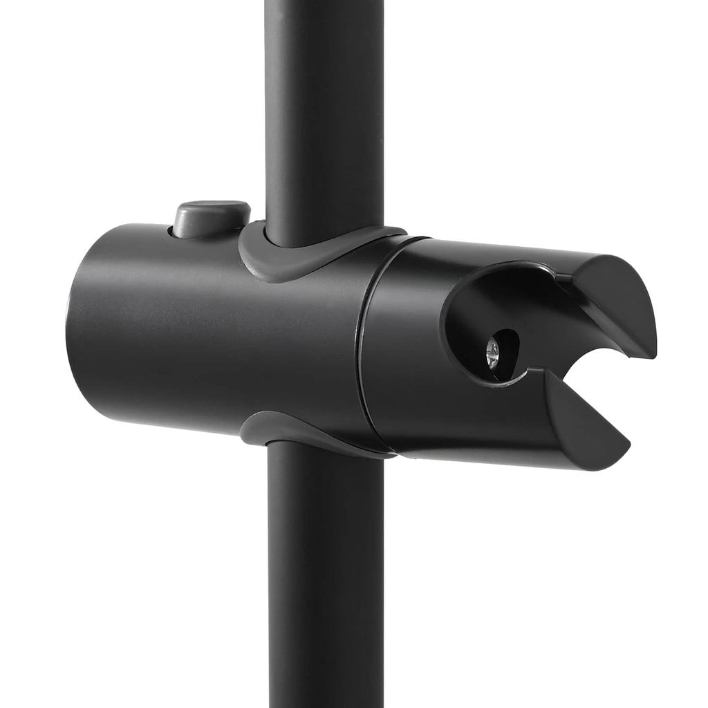 Shower Head Holder Black 101 Cm Stainless Steel