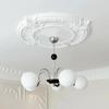 Round Split Medallion PU Decorative Ceiling Fan Light Fixtures Covers Plate Home Ceiling Light Cover For Chandelier Light Covers