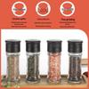 Rotating Glass Spice Bottle with Multi-hole Top and Moisture-proof Lid for BBQ and Kitchen Use