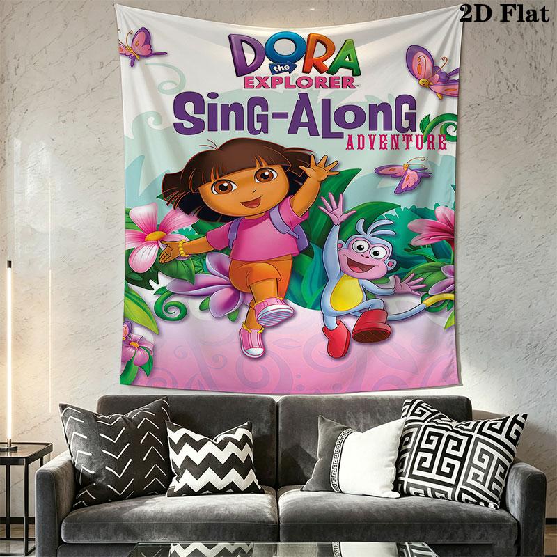Dora the Explorer C Wall Hanging Printed Fabric Blanket Decorative Tapestries for Bedroom Living Room Home Decor