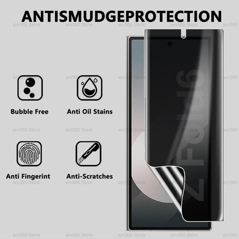 2 ks antispy hydrogelová fólie bez skla pro Samsung Galaxy Z Fold 6 5G ochrana proti oslnění proti oslnění Z Fold6 ZFold6 ZFold 6