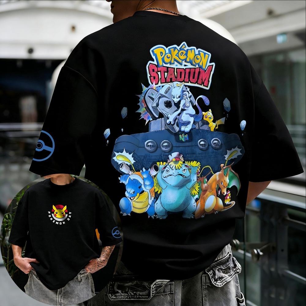 Anime Printed Hip Hop Casual Neutral T-shirt