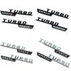 2pcs Car Letters Fender Trim Badge Turbo 4matic Plus Emblem Sticker For Mercedes AMG A45 CLA45 C117 GLA45 GLE53 X247 Accessories