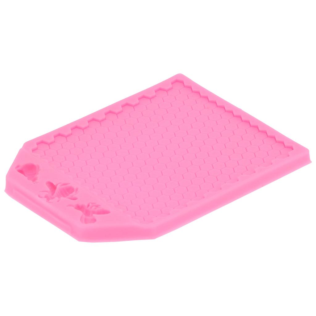 Zellenförmige Silikon-Fondantform DIY Schokoladendekorationsform Backwerkzeug für die KücheRosa