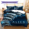 Alien Pattern Bedding,Quilt Set Quilt Cover Pillowcase Home Birthday Gift (1 * Duvet Cover + 2 * Pillowcase, Without Core)