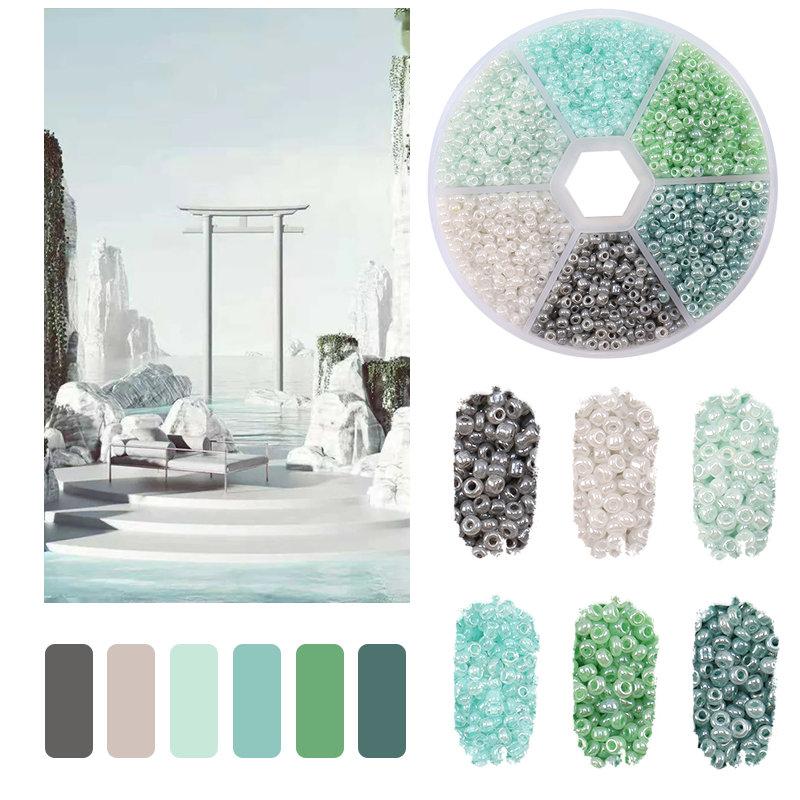 2mm Seed Beads Kit Small Beads For Needlework Craft Round Glass Jewelry Beads For Jewelry Making Bracelet Necklace Handmade DIY