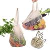 Reusable Cotton Mesh Produce Bags for Vegetable Fruit Food Kitchen Washable Grid Storage Bag Eco String bag Kitchen Organizer