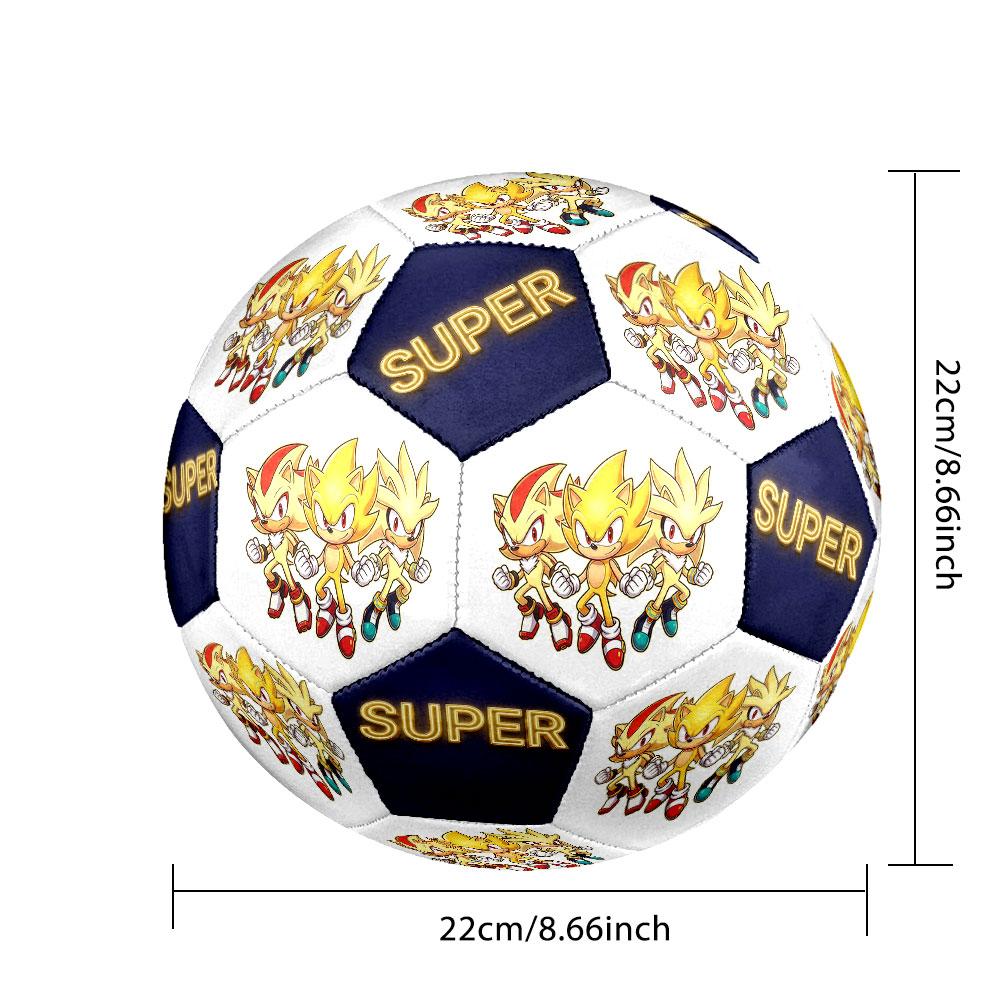 1pc Sonic the Hedgehog Soccer Ball Size 5 Indoor Soccer Ball Fashion Colorful Backyard Game - Great For Sports Fans Gift HE56