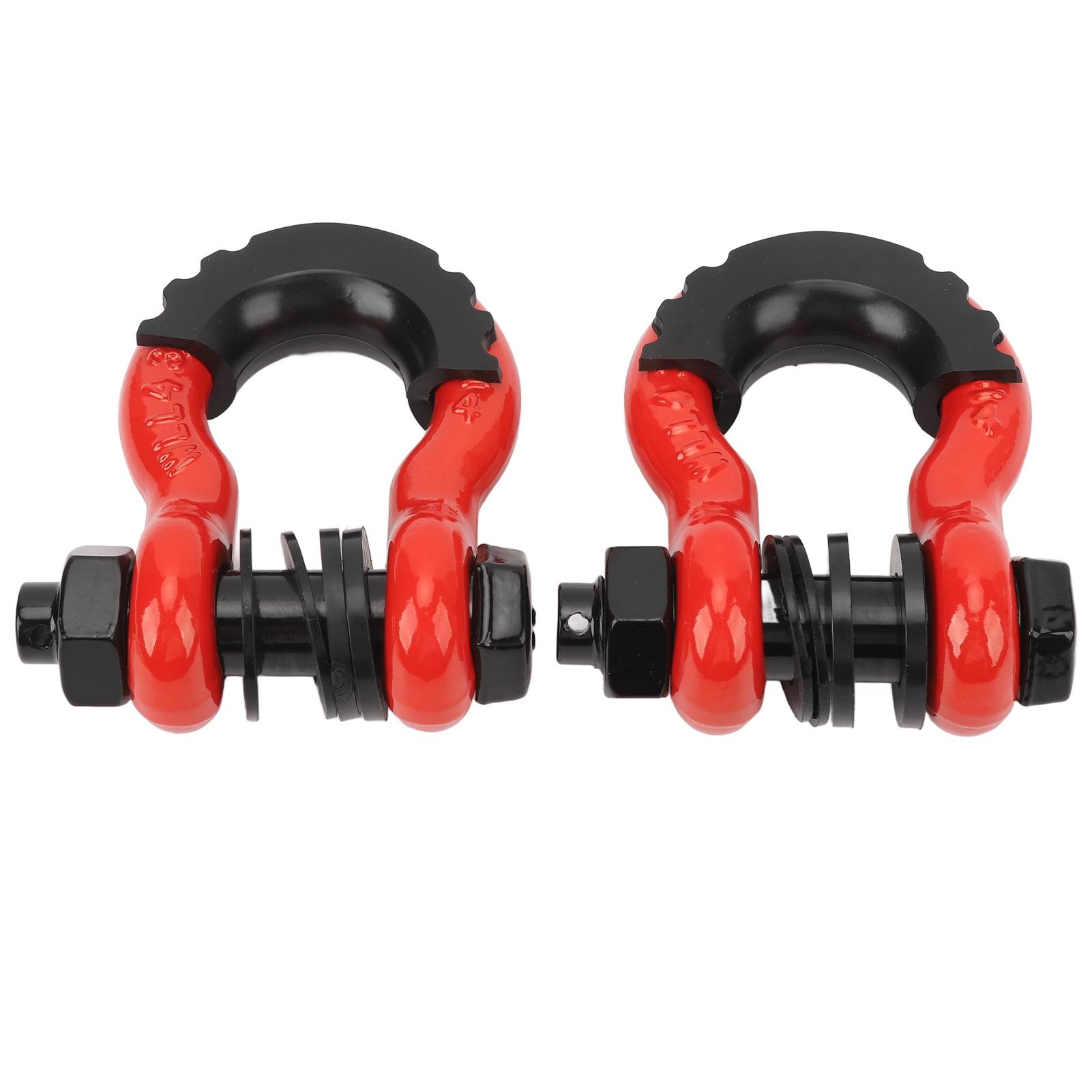 

2PCS 3 4 Inch D Ring Shackles with 7 8in Pin and Washer 5952lbs Break Strength for Tow Strap Winch Off Road Vehicle красный