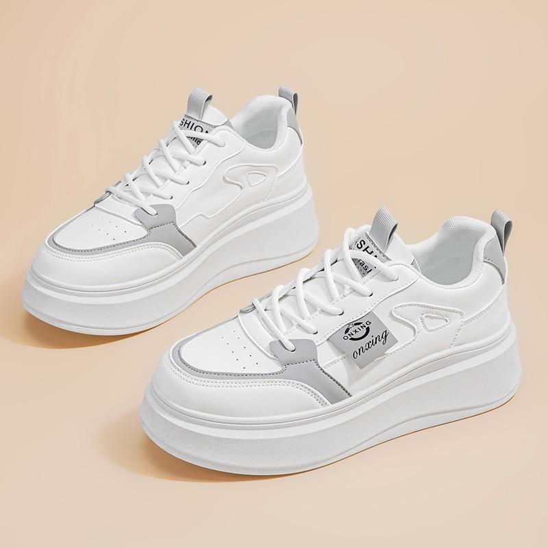 

Small White Shoes Women s Breathable Skate All-match Platform Sole Sneakers Casual 40