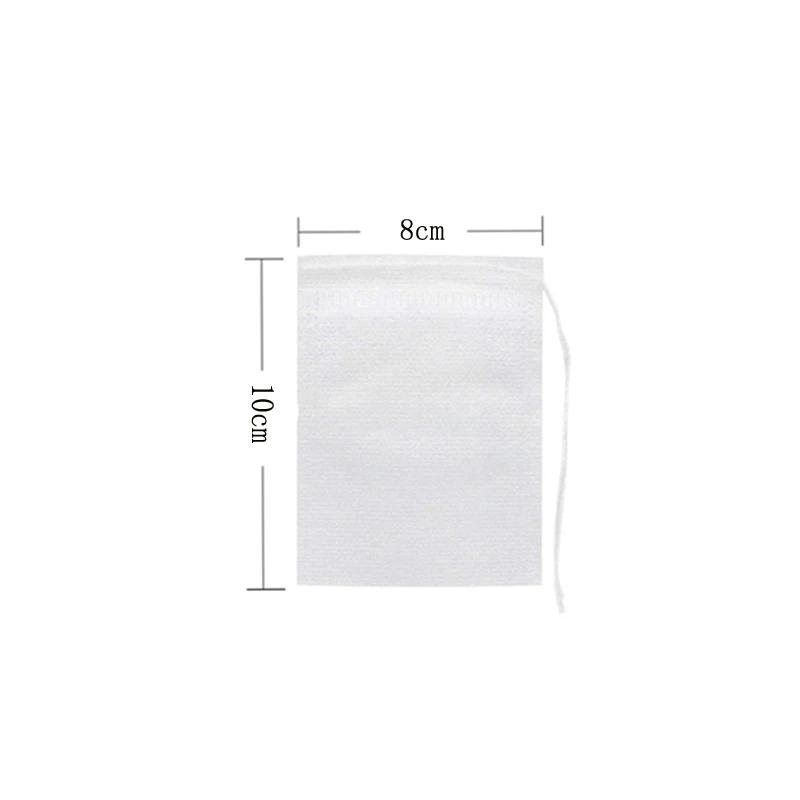 50/100 Stück Lose Tee-Filterbeutel, Beutel mit Kordelzug aus Vliesstoff für schnelles Aufbrühen einer Tasse, Küchenwerkzeug ohne Rückstände