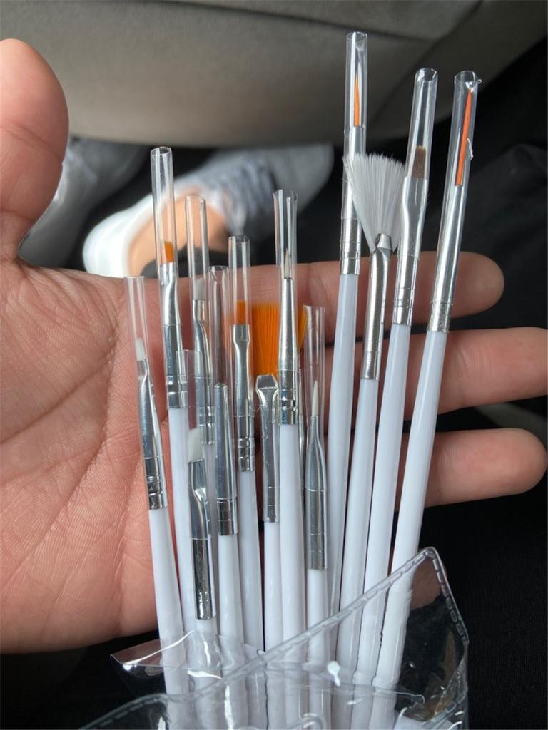 34 Pcs Nail Electric Drill Nail File Art Gel Design Pen Painting Polish Brush Dotting Drawing Tools Set