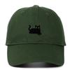 Soft Baseball Cap Embroidered with a Black Cat, Suitable for Men and Women, Duckbill Hat