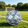 1pc Blue Tiger Floral Theme Soccer Ball Football, Size 5, Lightweight PVC, Durable Outdoor Training Soccer Ball, Gift M61442