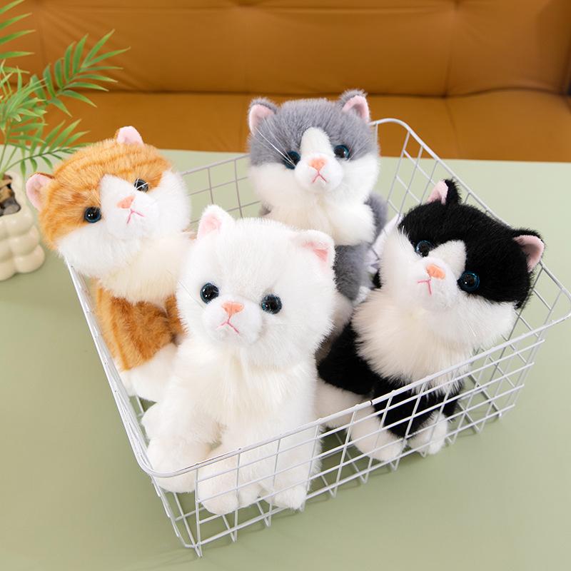 The New Simulated Sitting Kitten Will Call a Doll, Plush Toy with Movement Doll, and Children Accompany the Doll Doll.