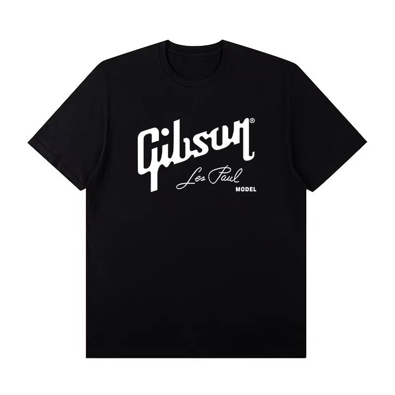 S5XL Asian Size Collection Gibson Les Paul Shortsleeved Tshirt Rock Band Costume Summer Clothin Fashion Tops Graphic T Shirts