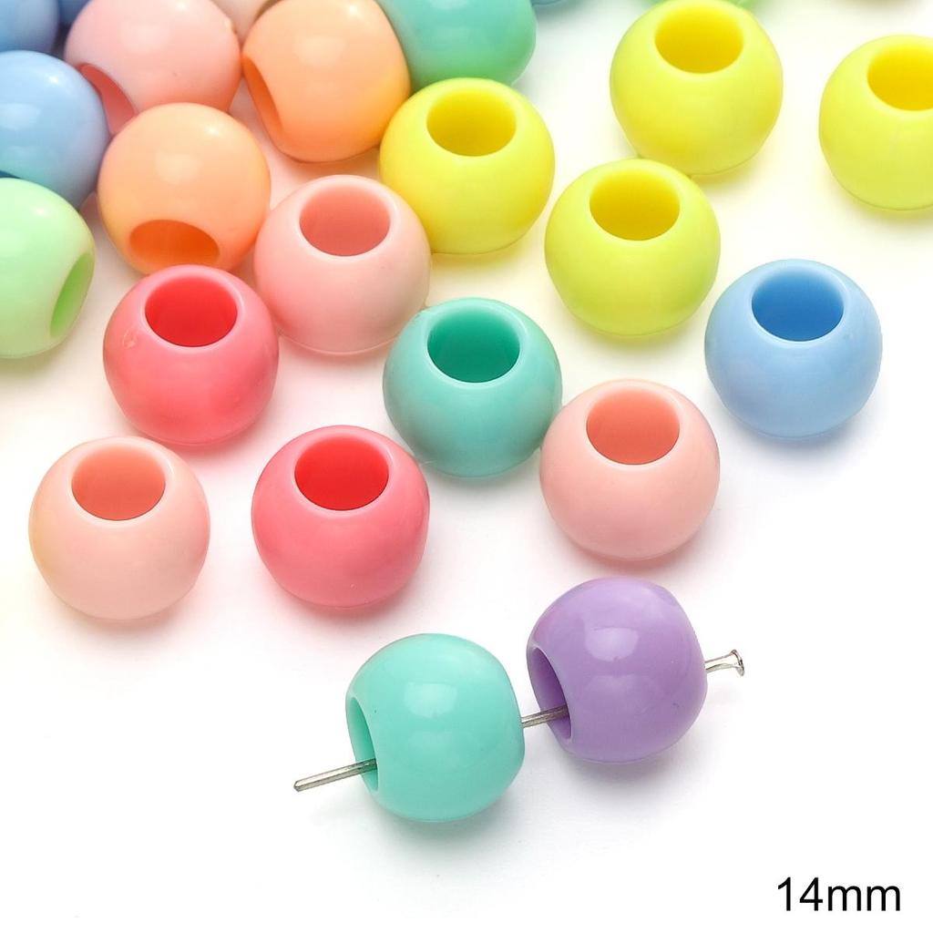 6-20mm Acrylic Ice Ceam Colored Macroporous Beads For DIY Necklace Bracelet Earrings Jewelry Making Craft Accessories