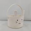 Barrel-shaped Easter Basket Easter Egg Basket for Children Easter Bunny Basket for Kids Small Cotton Rope Woven with for Toddler