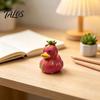 Nature Inspired Room Decor Whimsical Watermelon & Dragon Fruit Duck Figurine, Funny Resin Statue, Cute Animal Collectibles Desk for Home Office
