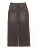 B:MING LIFE STORE by BEAMS Overdyed Denim Skirt (S-M) Women's Black Medium