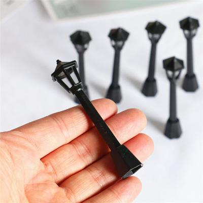 6Pcs Mini Street Lights Model Railway Train Post Lamps for Doll House Decoration Micro Landscape Fairy Garden Lighting