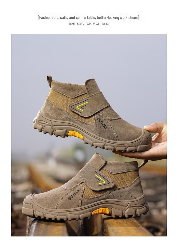 Welder Safety Shoes: Breathable, Anti-smash, Anti-puncture, Anti-slip, Steel Toe, Comfortable, Wear-resistant, Lightweight Work Footwear.