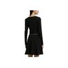Calvin Klein Fashion Jacquard Waistband Long Sleeve Dress Women Dresses Black ZW01912-BEH