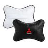 Car Neck Pillows Both Side Pu Leather Headrest Head Pain Relief Car Pillow For Mitsubishi ASX I200 Outlander Pajero Eclipse Lancer