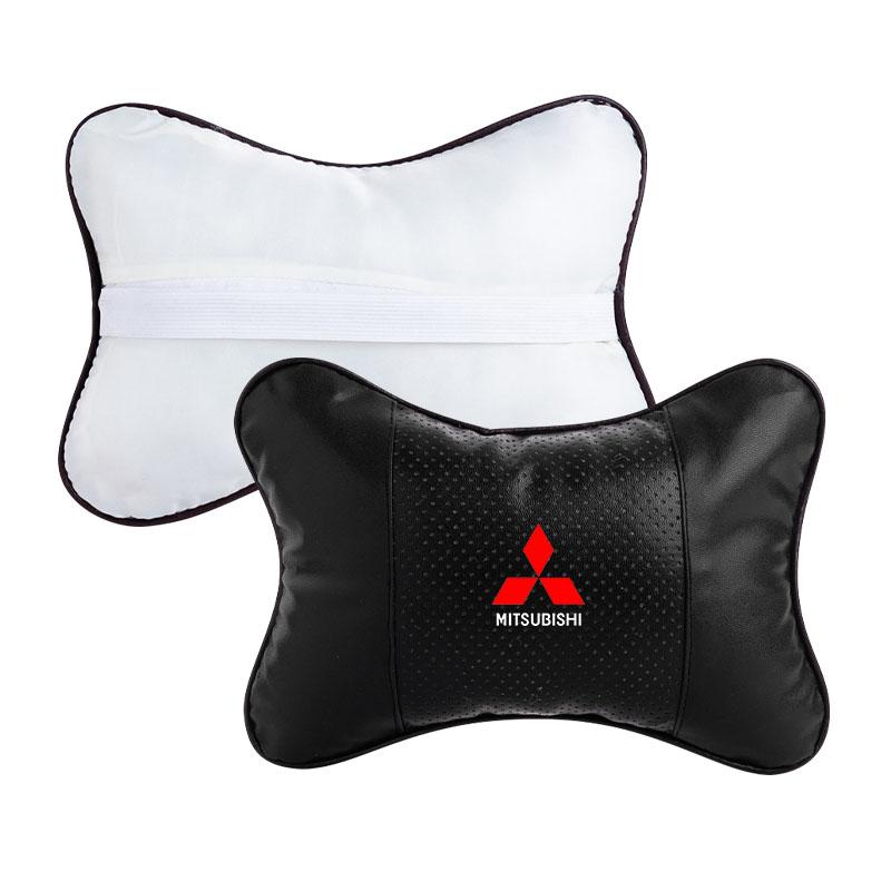 Car Neck Pillows Both Side Pu Leather Headrest Head Pain Relief Car Pillow For Mitsubishi ASX I200 Outlander Pajero Eclipse Lancer