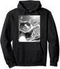 Funny Skydiving Cat Selfie With Alien UFOs Gift Unisex Hooded Sweatshirt