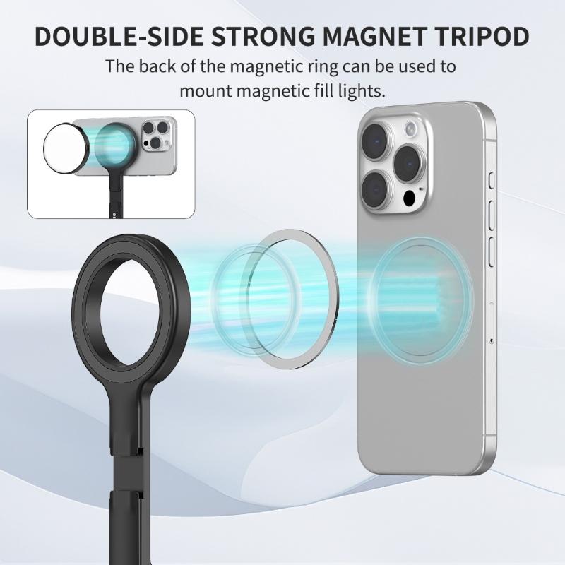 360 Degree Adjustable Magnetic Mount For Phone 12 17 Series With Interfaces and Cold Shoe Camera Accessory